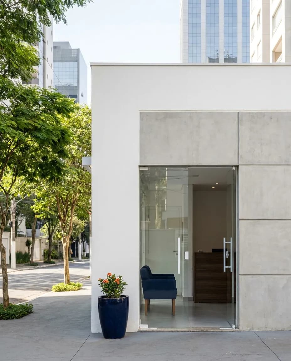 Fachada do escritório da Balan-Set Contabilidade, na Rua Verbo Divino, 527, em São Paulo